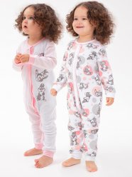 Комбинезон, 2 шт. в комплекте для девочки PlayToday Baby 12349079