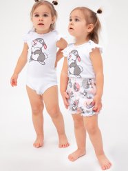 Комплект: боди, шорты для девочки PlayToday Baby 12349082
