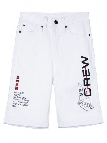 Белые шорты джинсовые для мальчика PlayToday Tween 12411047, вид 1