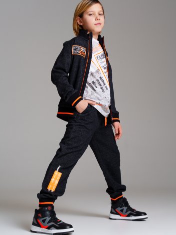 Черные брюки для мальчика PlayToday Tween 12411074, вид 2