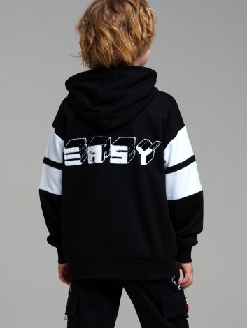 Черная толстовка для мальчика PlayToday Tween 12411135, вид 4