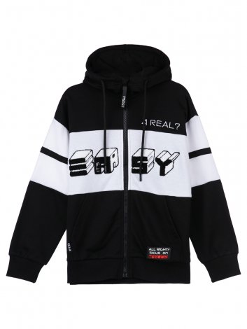 Черная толстовка для мальчика PlayToday Tween 12411135, вид 6