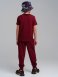 Вишневый комплект: футболка, брюки для мальчика PlayToday Tween 12411180, вид 3 превью