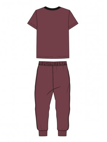 Вишневый комплект: футболка, брюки для мальчика PlayToday Tween 12411180, вид 7