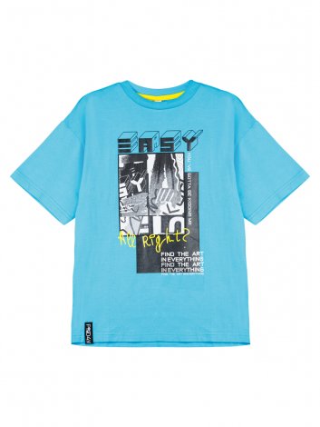Голубая футболка для мальчика PlayToday Tween 12411930, вид 6
