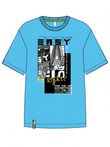 Голубая футболка для мальчика PlayToday Tween 12411930, вид 8