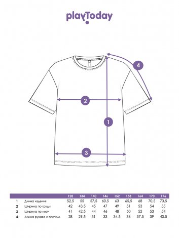 Голубая футболка для мальчика PlayToday Tween 12411930, вид 10