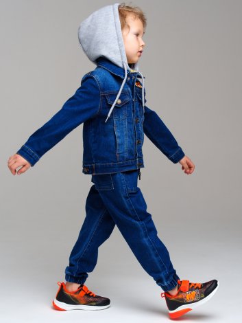 Синяя куртка джинсовая для мальчика PlayToday 12412070, вид 3