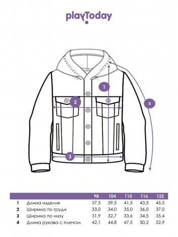 Синяя куртка джинсовая для мальчика PlayToday 12412070, вид 11