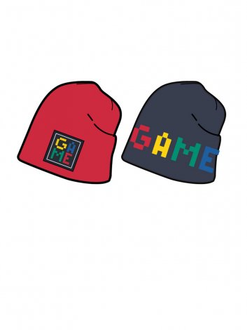 Темно-синяя шапка, 2 шт. в комплекте для мальчика PlayToday 12412168, вид 3