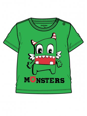 Зеленая футболка для мальчика PlayToday Baby 12419086, вид 5