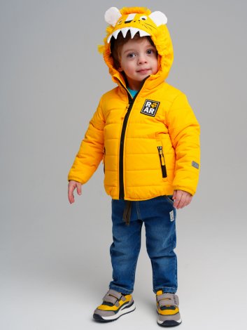 Желтая куртка с полиуретановым покрытием для мальчика PlayToday Baby 12419119, вид 1