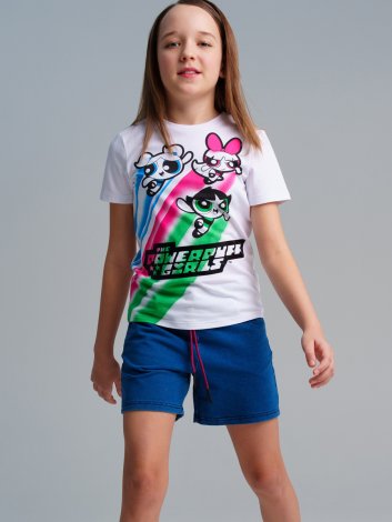 Синие шорты для девочки PlayToday Tween 12421039, вид 3