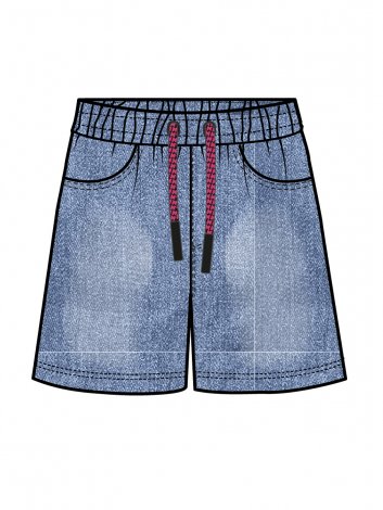 Синие шорты для девочки PlayToday Tween 12421039, вид 6