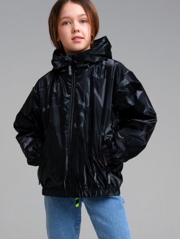 Черная ветровка с полиуретановым покрытием для девочки PlayToday Tween 12421063, вид 2