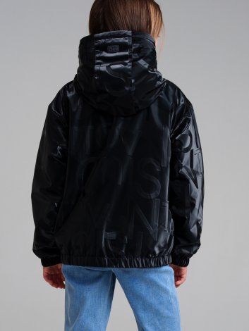 Черная ветровка с полиуретановым покрытием для девочки PlayToday Tween 12421063, вид 6