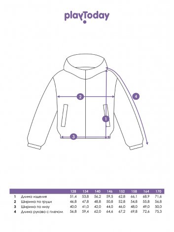 Черная ветровка с полиуретановым покрытием для девочки PlayToday Tween 12421063, вид 12