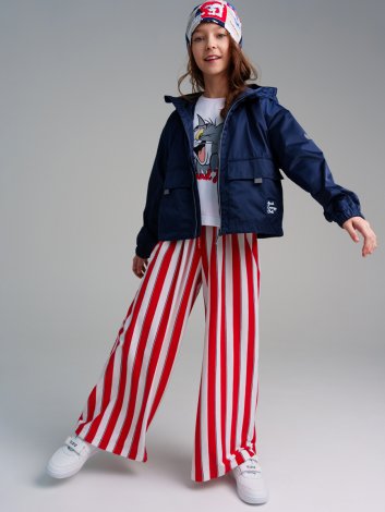 Черная ветровка с полиуретановым покрытием для девочки PlayToday Tween 12421547, вид 1