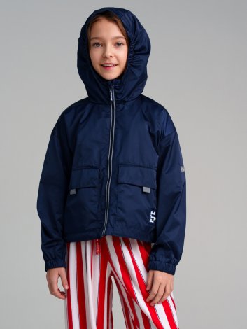 Черная ветровка с полиуретановым покрытием для девочки PlayToday Tween 12421547, вид 3