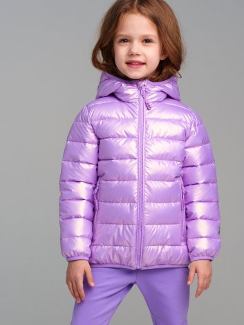 Светло-сиреневая куртка с полиуретановым покрытием для девочки PlayToday 12422015, вид 6