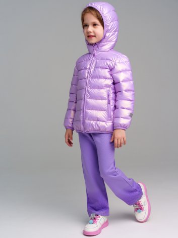 Светло-сиреневая куртка с полиуретановым покрытием для девочки PlayToday 12422015, вид 7