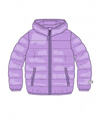 Светло-сиреневая куртка с полиуретановым покрытием для девочки PlayToday 12422015, вид 14
