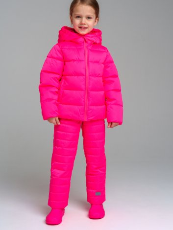 Розовая куртка с полиуретановым покрытием для девочки PlayToday 12422018, вид 2