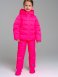 Розовая куртка с полиуретановым покрытием для девочки PlayToday 12422018, вид 2 превью