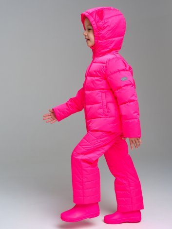 Розовая куртка с полиуретановым покрытием для девочки PlayToday 12422018, вид 4