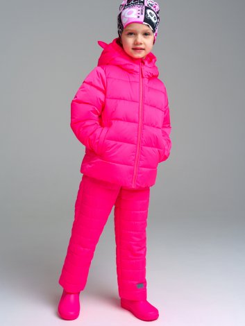 Розовая куртка с полиуретановым покрытием для девочки PlayToday 12422018, вид 5