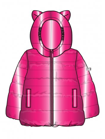 Розовая куртка с полиуретановым покрытием для девочки PlayToday 12422018, вид 11