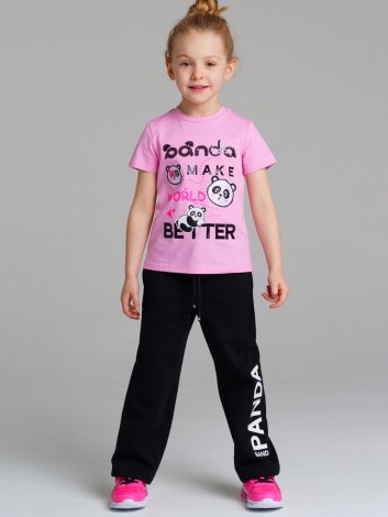 Черные брюки для девочки PlayToday 12422178, вид 1