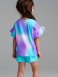 Голубой комплект: футболка, шорты для девочки PlayToday 12422297, вид 4 превью