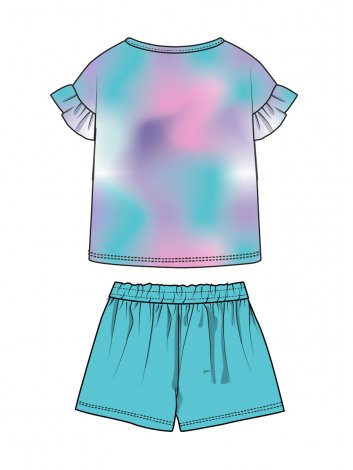 Голубой комплект: футболка, шорты для девочки PlayToday 12422297, вид 8