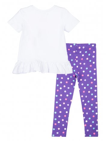 Белый комплект: футболка, легинсы для девочки PlayToday 12422299, вид 7