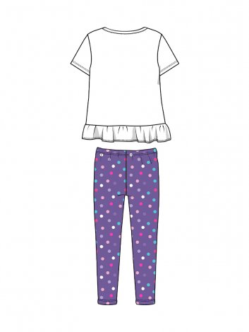 Белый комплект: футболка, легинсы для девочки PlayToday 12422299, вид 9