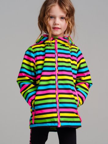 Разноцветная ветровка с полиуретановым покрытием для девочки PlayToday 12422315, вид 2