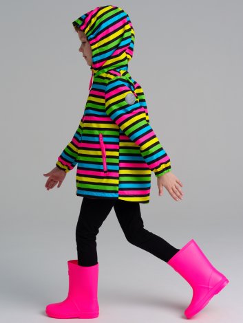 Разноцветная ветровка с полиуретановым покрытием для девочки PlayToday 12422315, вид 4