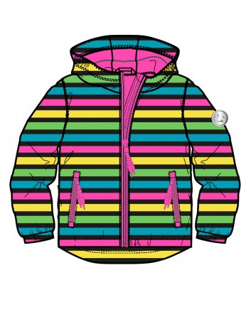 Разноцветная ветровка с полиуретановым покрытием для девочки PlayToday 12422315, вид 11