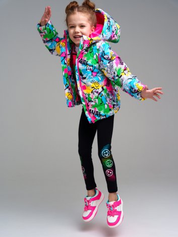 Черные легинсы для девочки PlayToday 12422320, вид 1