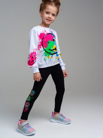 Черные легинсы для девочки PlayToday 12422320, вид 2