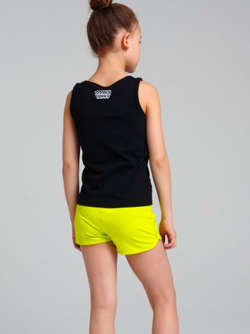 Черный комплект: майка, шорты, футболка для девочки PlayToday Tween 12441056, вид 5