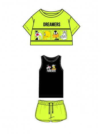 Черный комплект: майка, шорты, футболка для девочки PlayToday Tween 12441056, вид 8