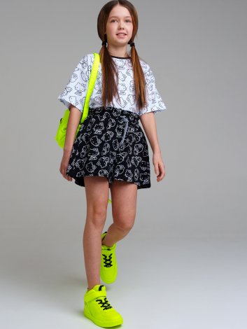 Черная юбка-шорты для девочки PlayToday Tween 12441065, вид 1
