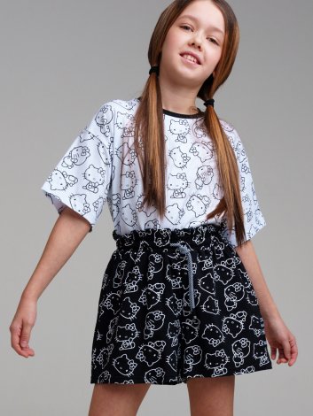 Черная юбка-шорты для девочки PlayToday Tween 12441065, вид 2