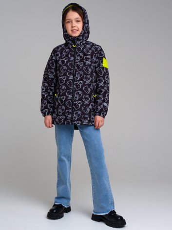Черная ветровка с полиуретановым покрытием для девочки PlayToday Tween 12441164, вид 3
