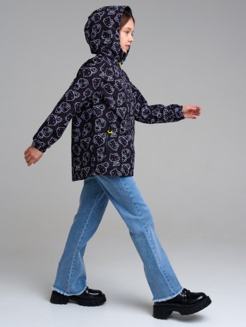 Черная ветровка с полиуретановым покрытием для девочки PlayToday Tween 12441164, вид 4