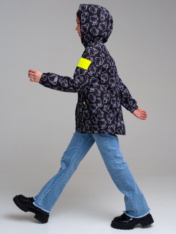 Черная ветровка с полиуретановым покрытием для девочки PlayToday Tween 12441164, вид 7