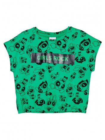 Зеленая футболка для девочки PlayToday Tween 12441907, вид 4