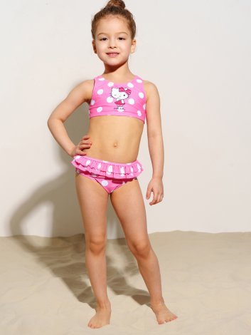 Розовый купальный костюм для девочки PlayToday 12442188, вид 1